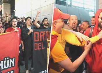 Ankara’da Galatasaray kafilesine müthiş karşılama!