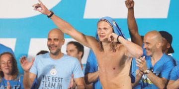 Manchester’da çılgın kutlama