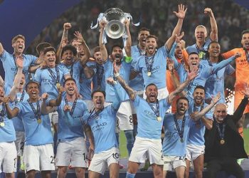 UEFA Şampiyonlar Ligi kupası İlkay Gündoğan’ın ellerinde yükseldi