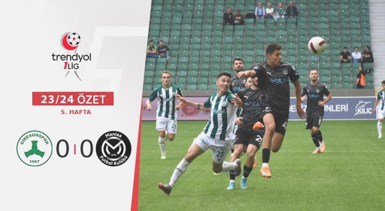 ÖZET | Bitexen Giresunspor 0-0 Manisa FK
