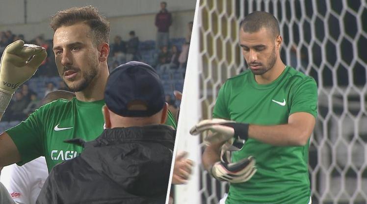 Kaleci maça devam edemedi, orta saha oyuncusu kaleye geçti!