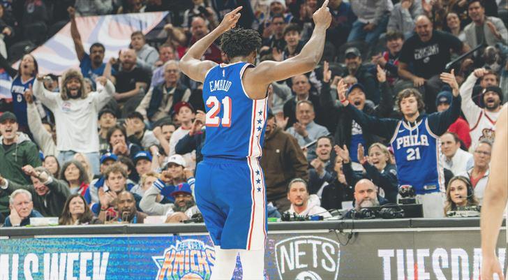 Embiid 41 sayı attı, 76ers kazandı!