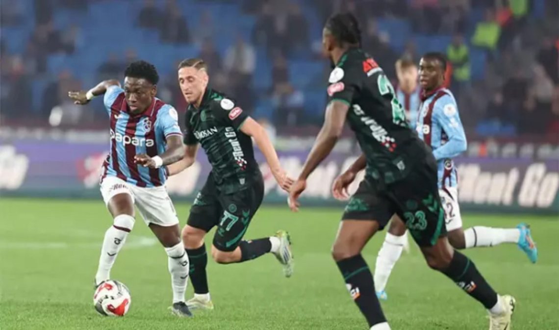 Trabzonspor, Konyaspor’u yenerek zirve yarışını sürdürdü